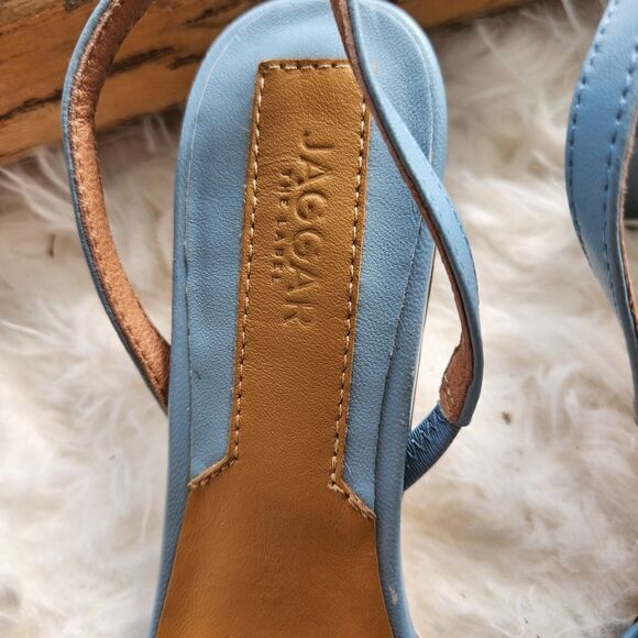 Jaggar the label blue slingback leather heels - Picture 6 of 12